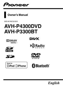 Pioneer AVH-P3300BT AV Receiver Owners Manual