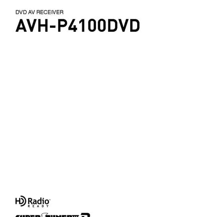 Pioneer AVH-P4100 AV Receiver Owners Manual