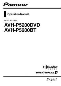 Pioneer AVH-P5200DVD AV Receiver Owners Manual