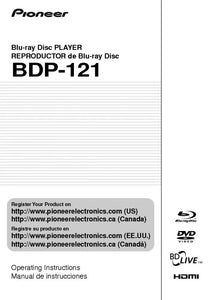 Pioneer BDP-121 Blu-ray Player Owners Manual