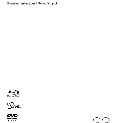 Pioneer BDP-33FD Blu-ray Player Owners Manual