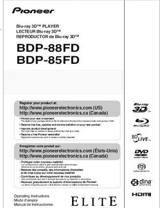 Pioneer BDP-85FD Blu-ray Player Owners Manual