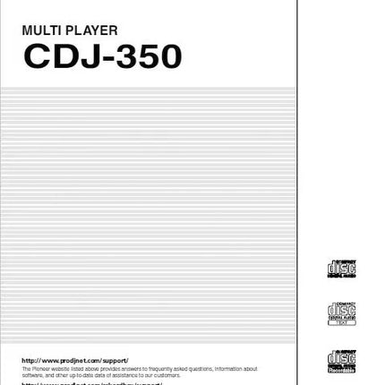 Pioneer CDJ-350 CD Player Owners Manual