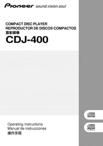 Pioneer CDJ-400 CD Player Owners Manual