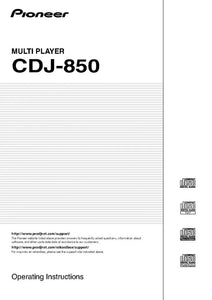 Pioneer CDJ-850 CD Player Owners Manual