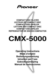 Pioneer CMX-5000 CD Player Owners Manual