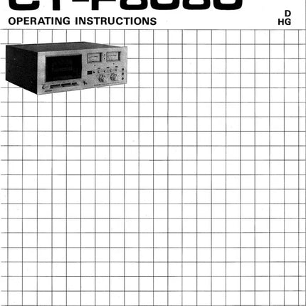 Pioneer CTF-8080 Cassette Player Owners Manual