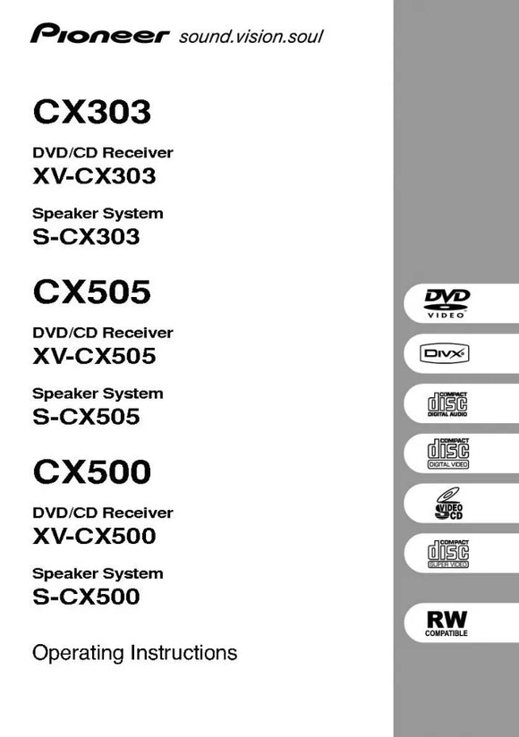 Pioneer CX-303 DVD CD Receiver Owners Manual