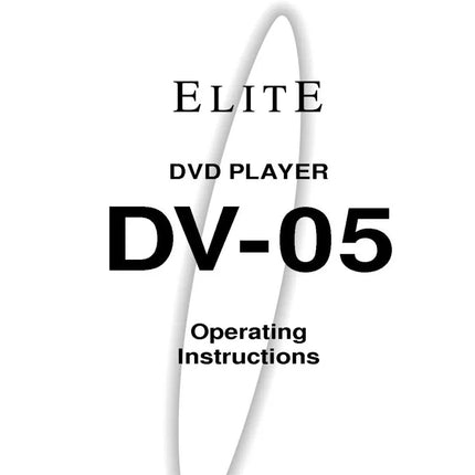 Pioneer DV-05 DVD Player Owners Manual