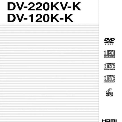 Pioneer DV-220KV-K DVD Player Owners Manual