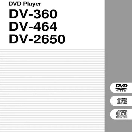 Pioneer DV-2650 DVD Player Owners Manual