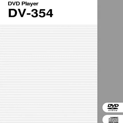 Pioneer DV-354 DVD Player Owners Manual