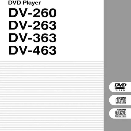 Pioneer DV-363 DVD Player Owners Manual