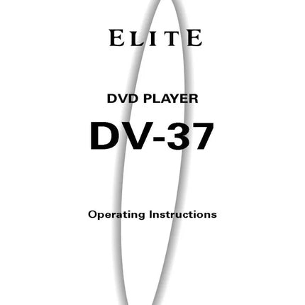 Pioneer DV-37 DVD Player Owners Manual