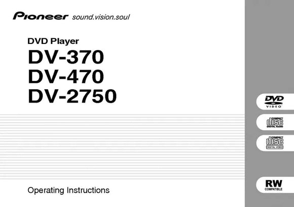 Pioneer DV-370 DVD Player Owners Manual