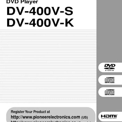 Pioneer DV-400V DVD Player Owners Manual