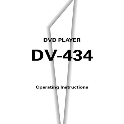 Pioneer DV-434 DVD Player Owners Manual