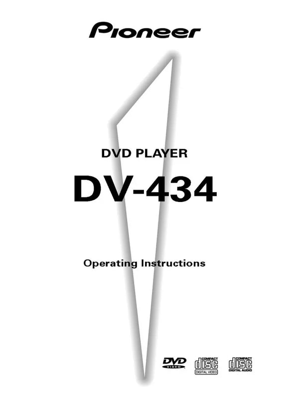 Pioneer DV-434 DVD Player Owners Manual