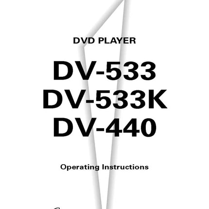Pioneer DV-440 DVD Player Owners Manual