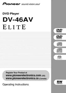 Pioneer DV-46AV DVD Player Owners Manual