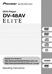 Pioneer DV-48AV DVD Player Owners Manual