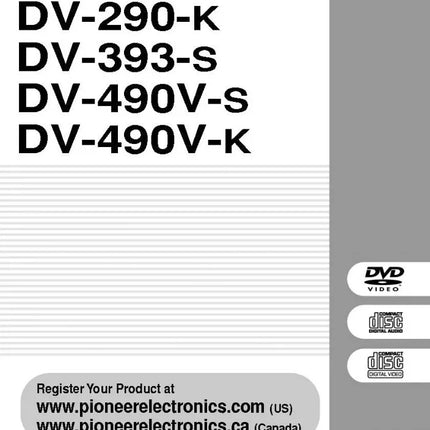 Pioneer DV-490V DVD Player Owners Manual