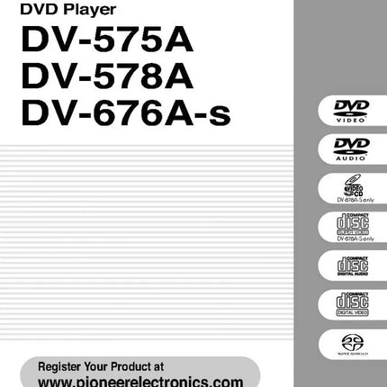 Pioneer DV-575A DVD Player Owners Manual
