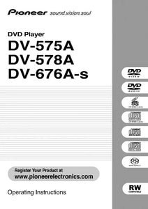 Pioneer DV-575A DVD Player Owners Manual