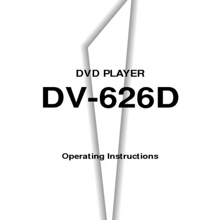 Pioneer DV-626D DVD Player Owners Manual