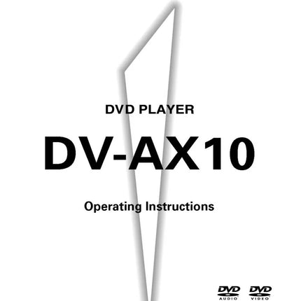 Pioneer DV-AX10 DVD Player Owners Manual