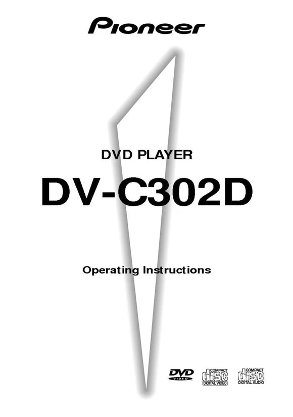 Pioneer DV-C302D DVD Player Owners Manual