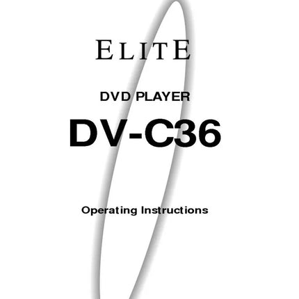 Pioneer DV-C36 DVD Player Owners Manual