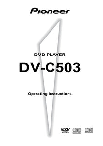 Pioneer DV-C503 DVD Player Owners Manual