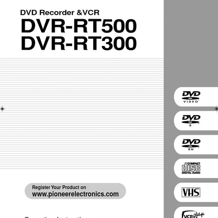 Pioneer DVR-RT300 DVD Recorder Owners Manual