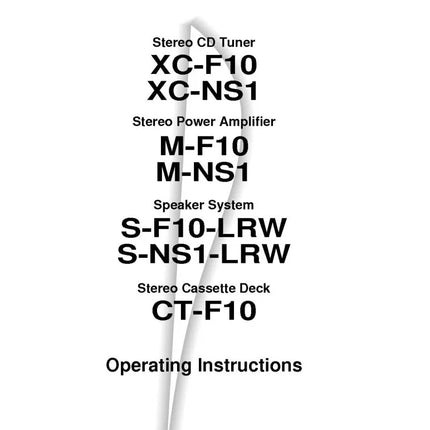 Pioneer M-F10 Amplifier Owners Manual