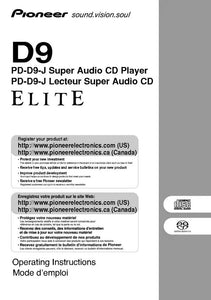 Pioneer PD-D9J CD Player Owners Manual