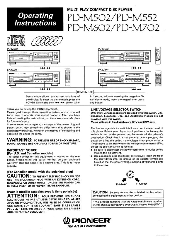 Pioneer PD-M552 CD Player Owners Manual.jpg