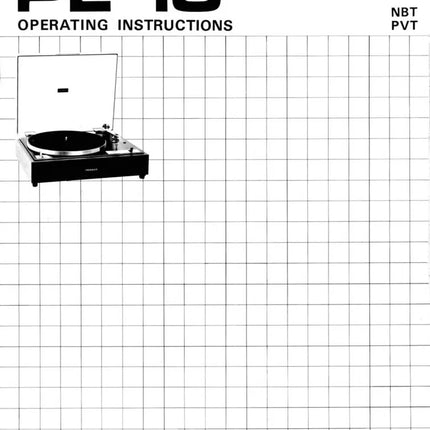 Pioneer PL-10 Turntable Owners Manual