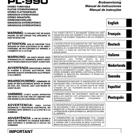 Pioneer PL-990 Turntable Owners Manual