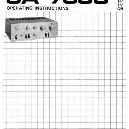 Pioneer SA-7300 Amplifier Owners Manual