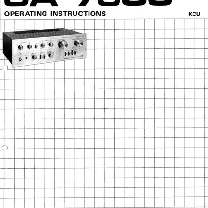 Pioneer SA-7500 Amplifier Owners Manual
