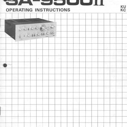 Pioneer SA-9500II Amplifier Owners Manual