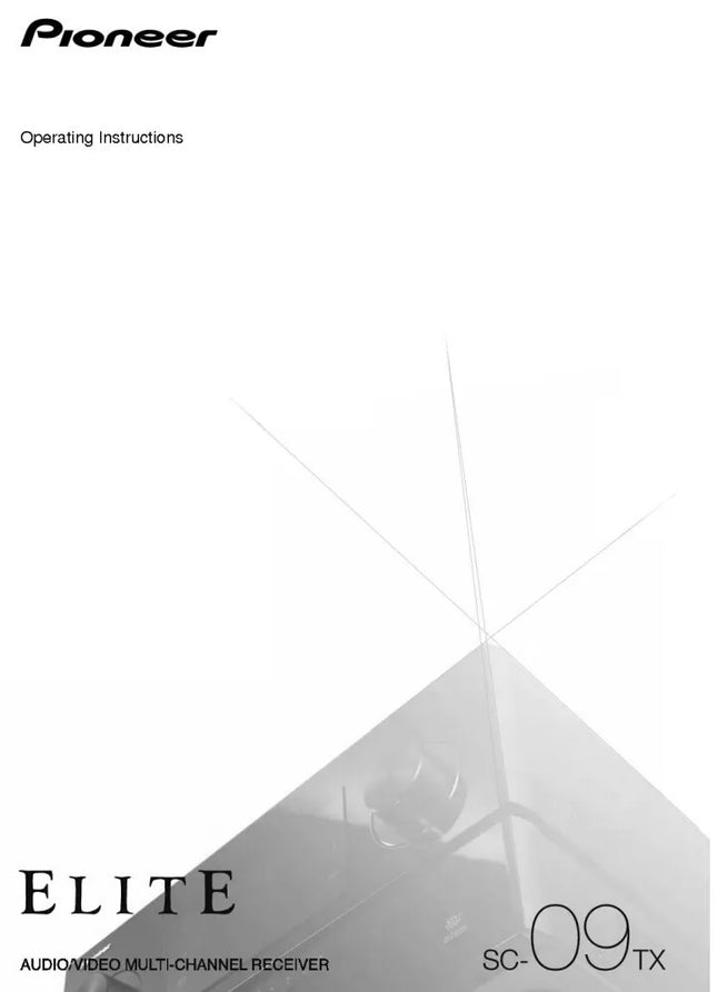 Pioneer SC-09 TX-Receiver Owners Manual