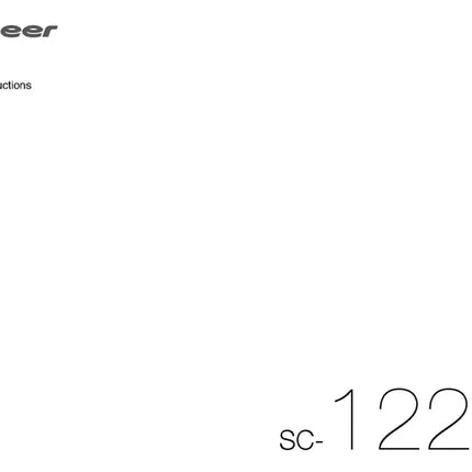 Pioneer SC-1223 K Receiver Owners Manual