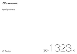 Pioneer SC-1323 K Receiver Owners Manual