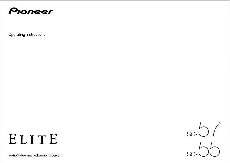 Pioneer SC-57 Receiver Owners Manual – TekRevolt