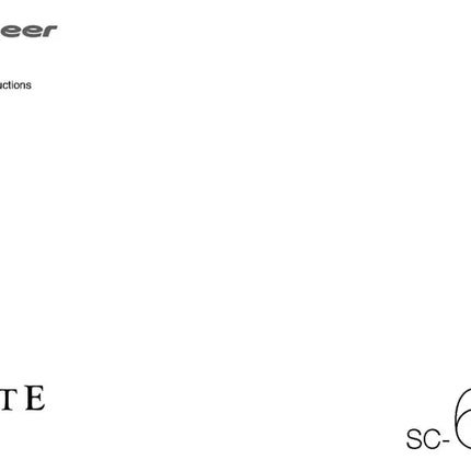 Pioneer SC-65 Receiver Owners Manual