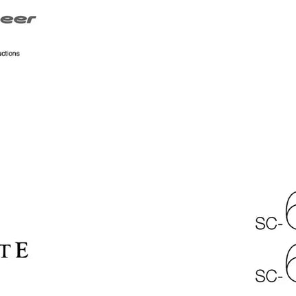 Pioneer SC-67 Receiver Owners Manual