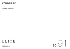 Pioneer SC-91 Receiver Owners Manual