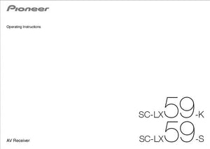 Pioneer SC-LX59 Receiver Owners Manual